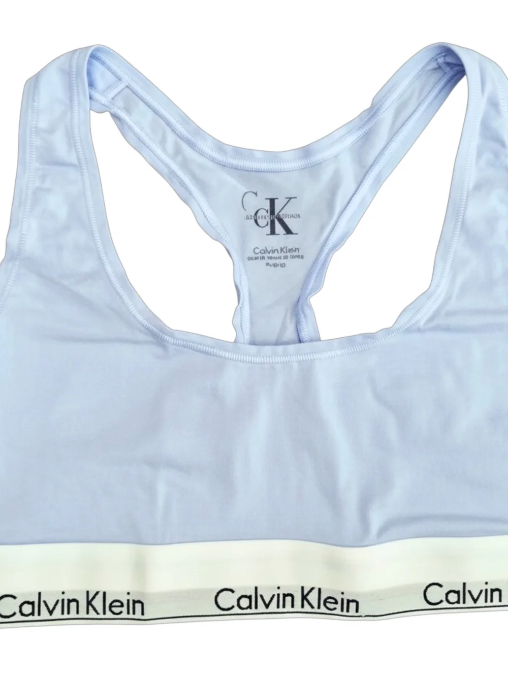 Calvin Klein Women’s Racerback Bralettes 3 pack - Teal, Light Periwinkle & Peach - Picture 2 of 11